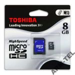 TOSHIBA KARTA PAMIĘCI MICRO SD 8GB + ADAP SD ORYGINALNA