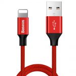 KABEL USB iPHONE SE 12 11 pro max SE 6 7 8 XS MAX XR QC FAST BASEUS czerwony red 1,8m
