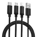 KABEL USB 3w1 MICRO USB TYP C do iPHONE 2,8A REMAX