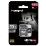 Integral karta pamięci microSDXC Ultima PRO (64GB | class 10 | UHS-I | 90 MB/s) + adapter
