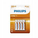 Bateria PHILIPS AAA LR03 LONGLIFE 4szt